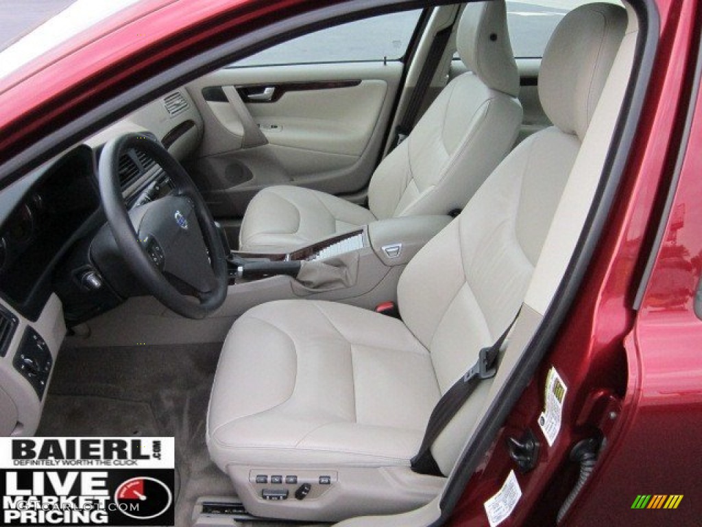 2005 S60 2.5T - Ruby Red Metallic / Taupe/Light Taupe photo #10