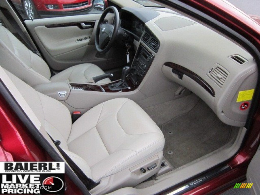 2005 S60 2.5T - Ruby Red Metallic / Taupe/Light Taupe photo #18