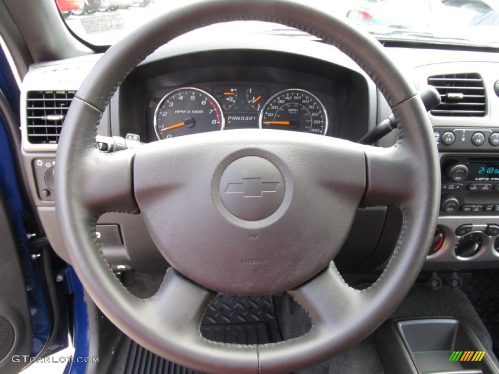 2011 Chevrolet Colorado LT Crew Cab 4x4 Ebony Steering Wheel Photo #51678918