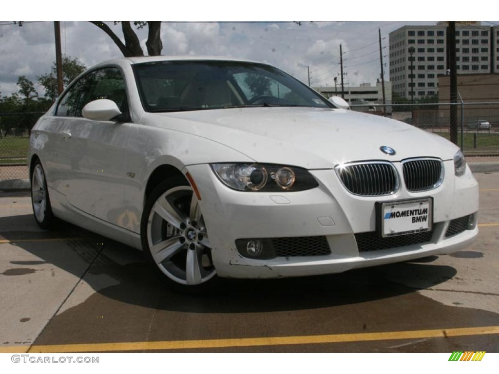 2007 3 Series 335i Coupe - Alpine White / Cream Beige photo #1