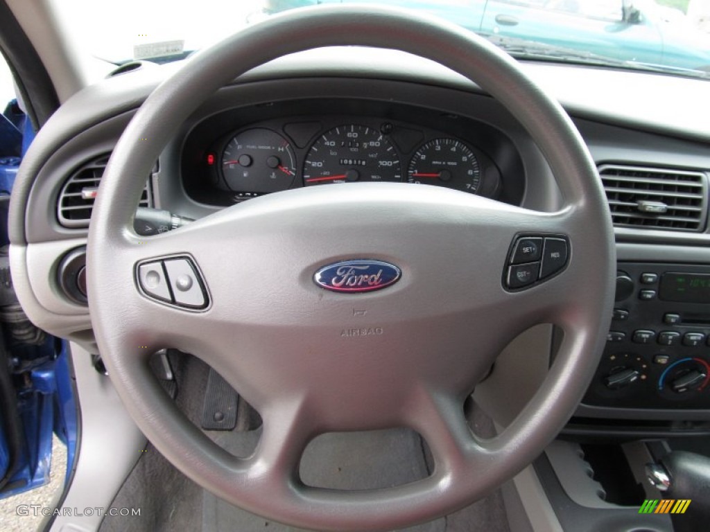 2003 Ford Taurus SE Medium Graphite Steering Wheel Photo #51679800