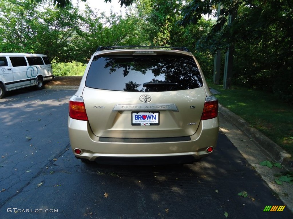 2009 Highlander V6 4WD - Sandy Beach Metallic / Sand Beige photo #6