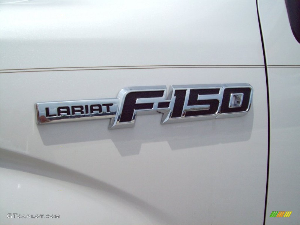 2011 F150 Lariat SuperCrew - White Platinum Metallic Tri-Coat / Black photo #4