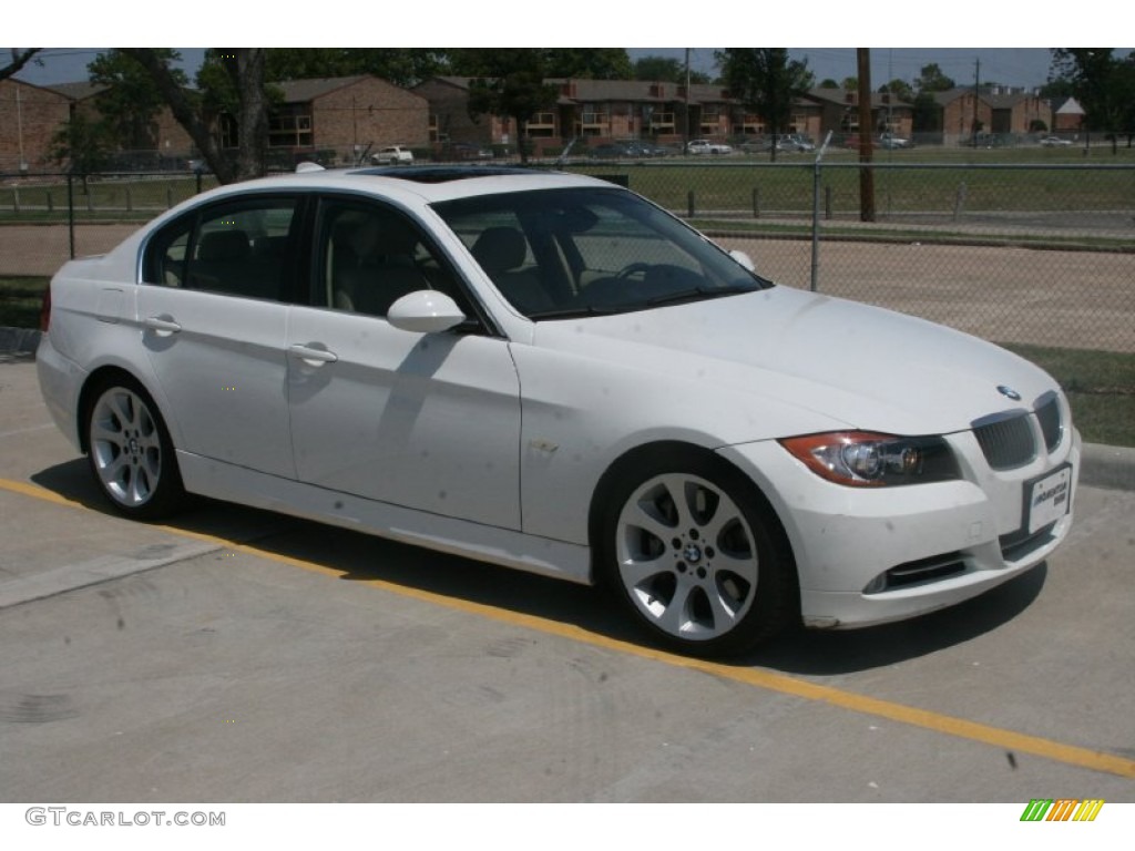 2008 3 Series 335i Sedan - Alpine White / Beige photo #3