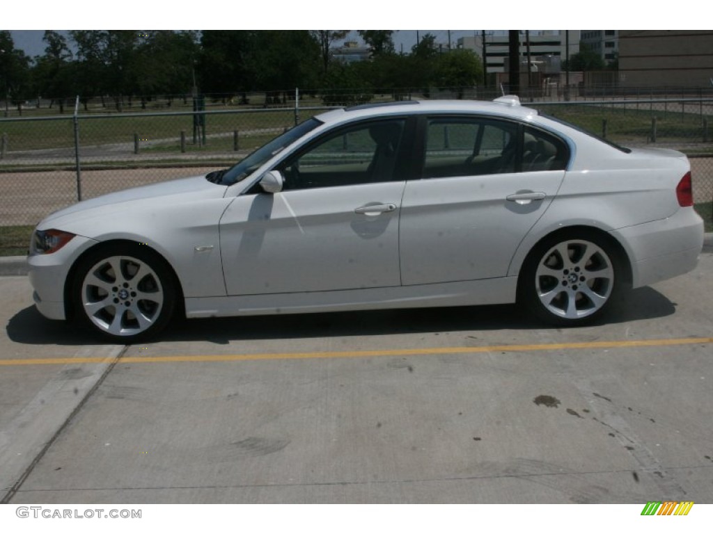 2008 3 Series 335i Sedan - Alpine White / Beige photo #10