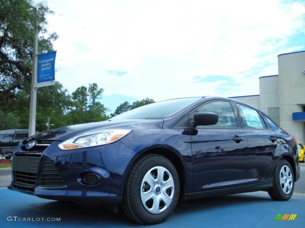 2012 Focus S Sedan - Kona Blue Metallic / Charcoal Black photo #1