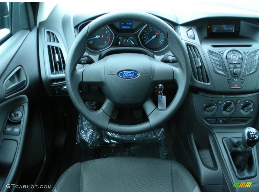 2012 Ford Focus S Sedan Charcoal Black Dashboard Photo #51686406