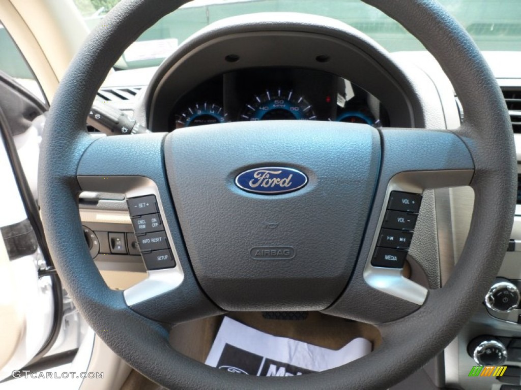2012 Ford Fusion SE Camel Steering Wheel Photo #51689923