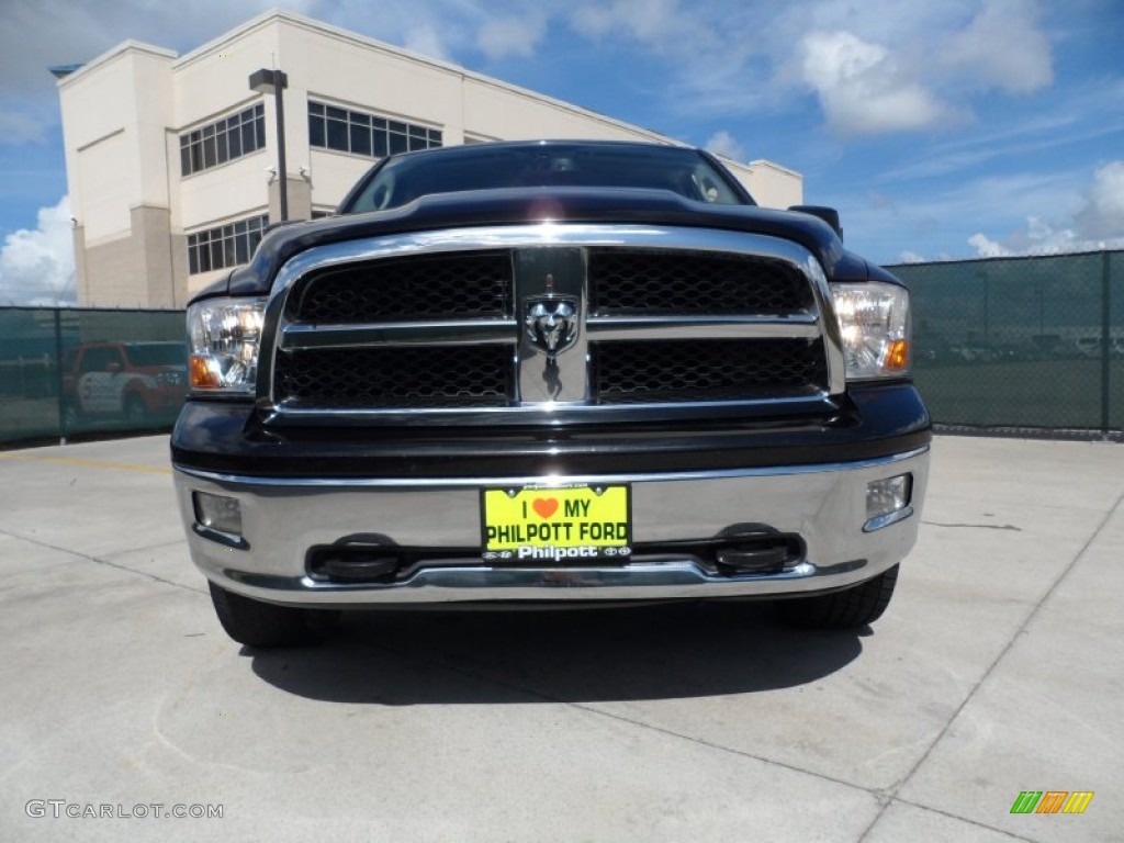 2009 Ram 1500 SLT Quad Cab 4x4 - Brilliant Black Crystal Pearl / Dark Slate/Medium Graystone photo #9