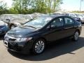 2010 Crystal Black Pearl Honda Civic EX Sedan  photo #1