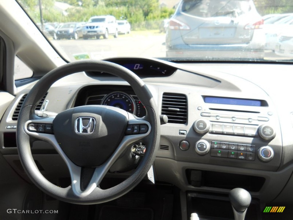 2010 Civic EX Sedan - Crystal Black Pearl / Gray photo #4