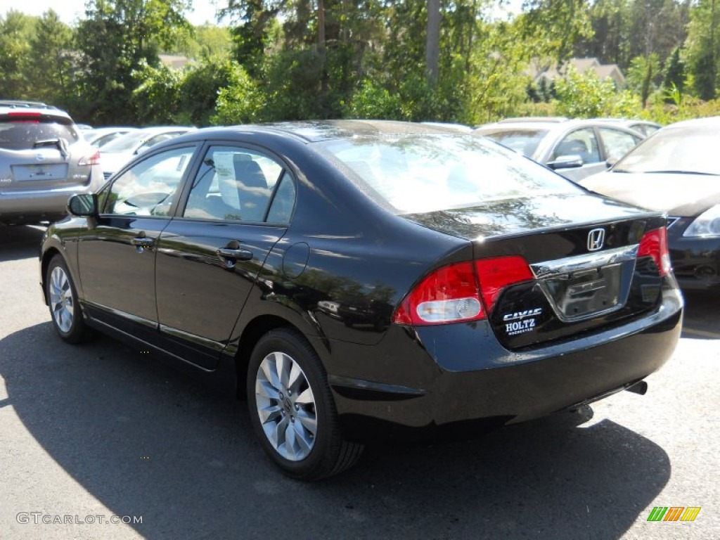 2010 Civic EX Sedan - Crystal Black Pearl / Gray photo #13