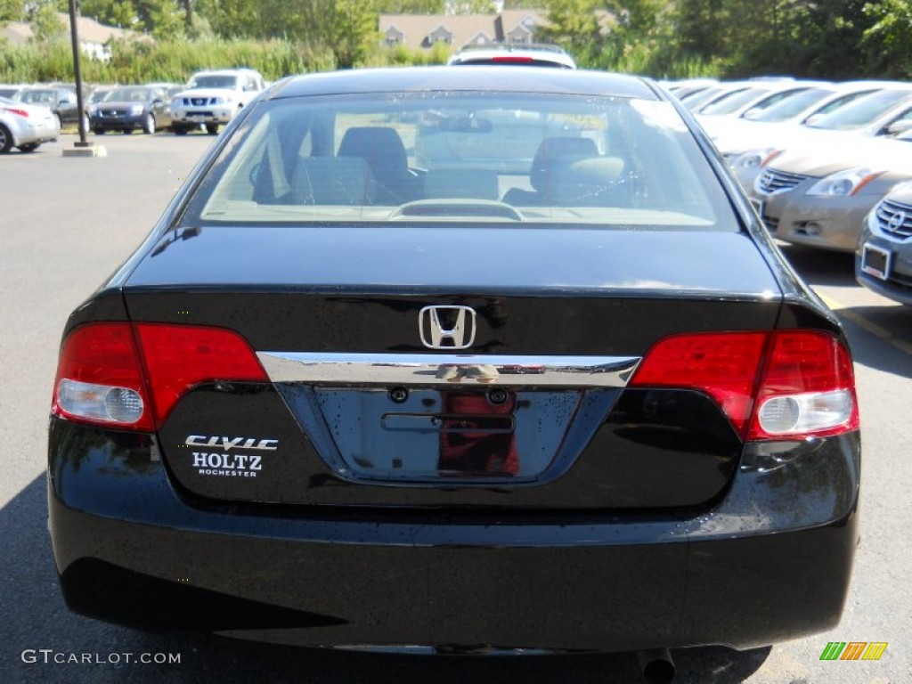 2010 Civic EX Sedan - Crystal Black Pearl / Gray photo #14