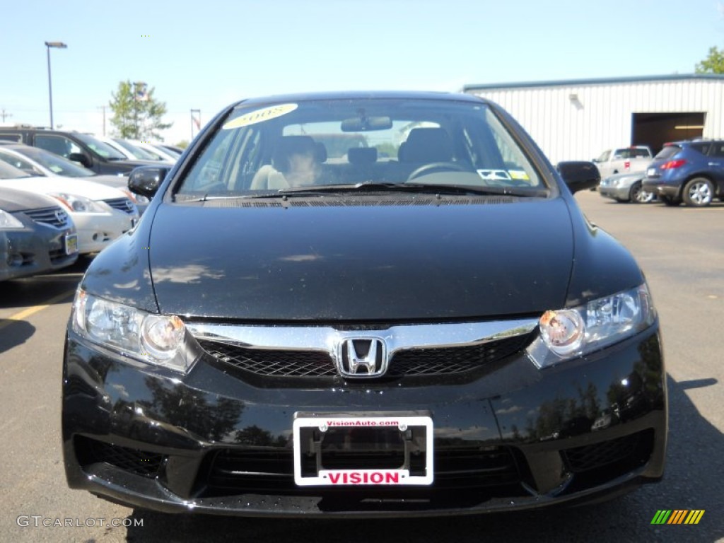2010 Civic EX Sedan - Crystal Black Pearl / Gray photo #16