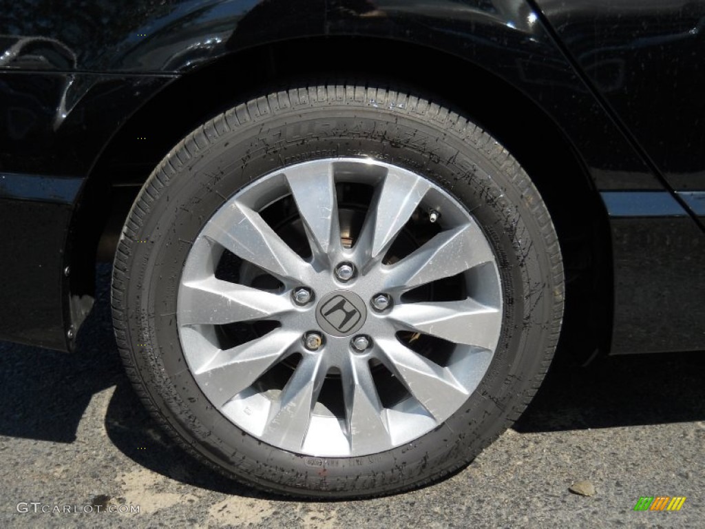 2010 Civic EX Sedan - Crystal Black Pearl / Gray photo #17