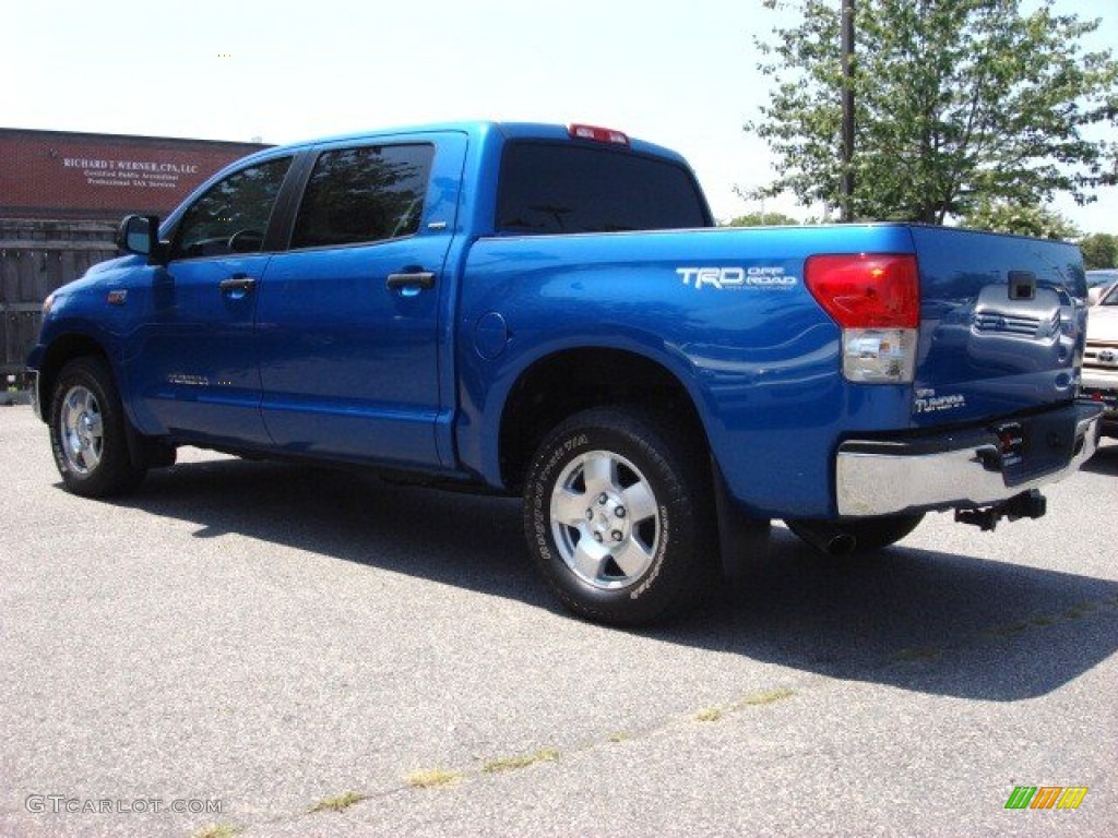 2008 Tundra TRD CrewMax 4x4 - Blue Streak Metallic / Black photo #5