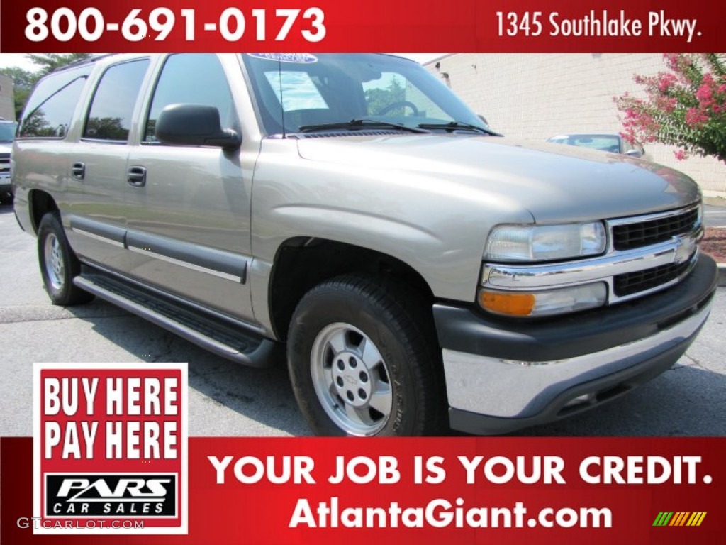 2003 Suburban 1500 LT - Sandalwood Metallic / Tan/Neutral photo #4
