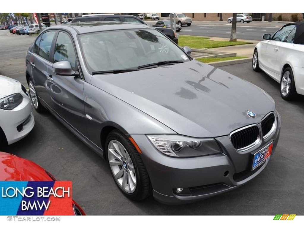 2011 3 Series 328i Sedan - Space Gray Metallic / Oyster/Black Dakota Leather photo #1