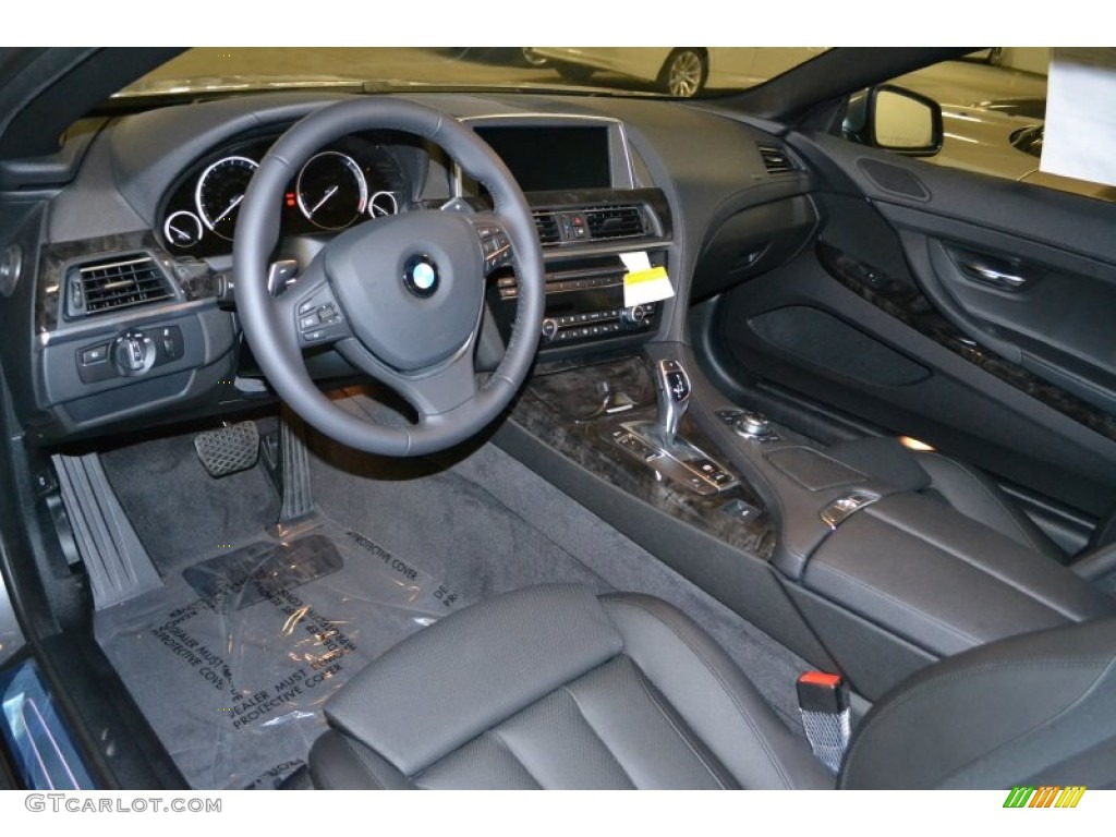 Black Nappa Leather Interior 2012 BMW 6 Series 650i Convertible Photo #51701746