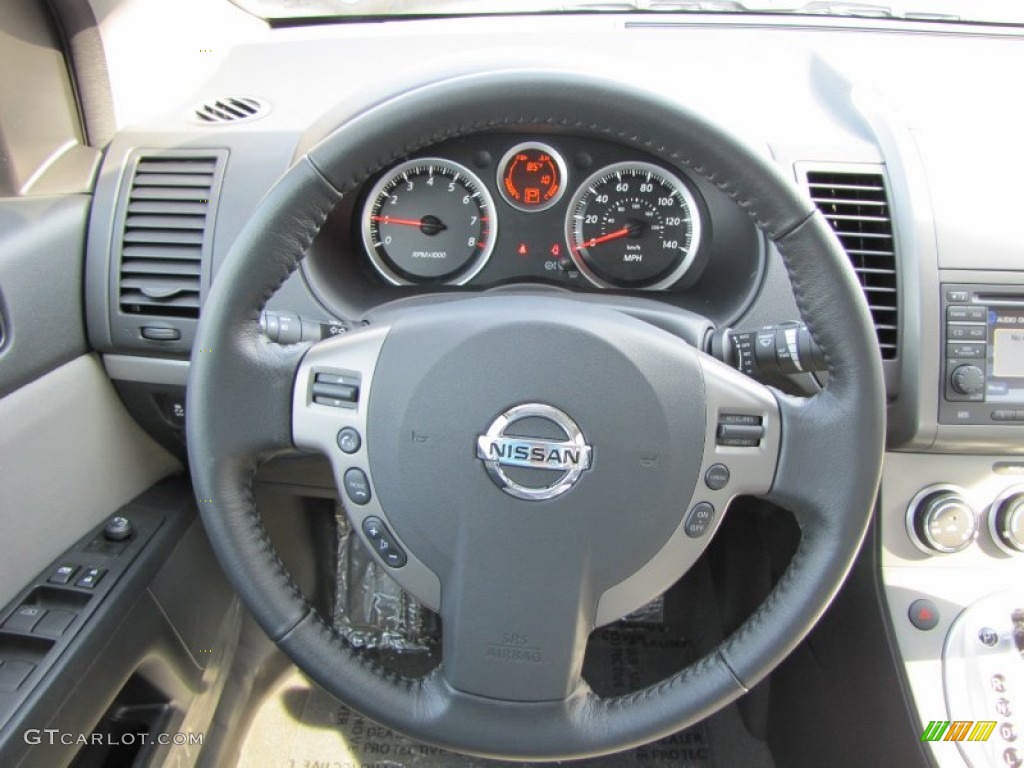2012 Nissan Sentra 2.0 SL Charcoal Steering Wheel Photo #51703021