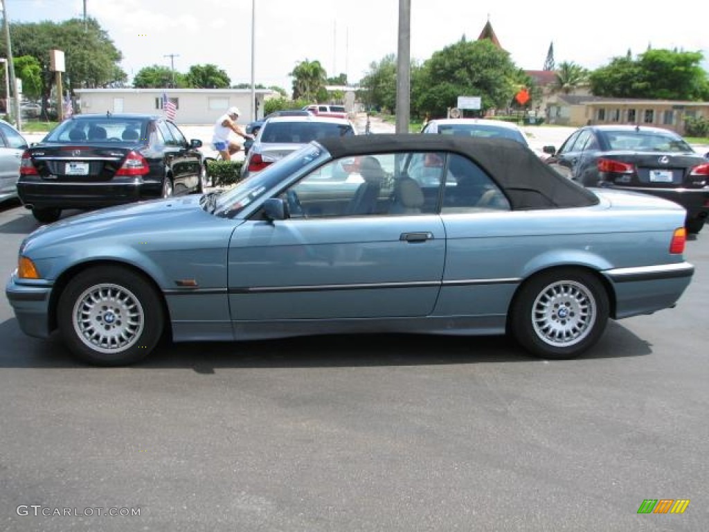 1995 3 Series 325i Convertible - Samoa Blue Metallic / Beige photo #6