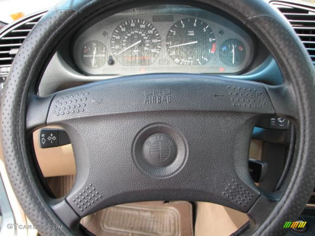 1995 3 Series 325i Convertible - Samoa Blue Metallic / Beige photo #16