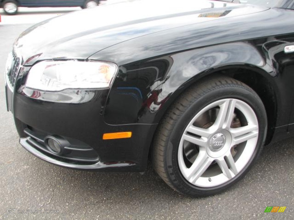 2008 A4 2.0T S-Line Sedan - Brilliant Black / Beige photo #4