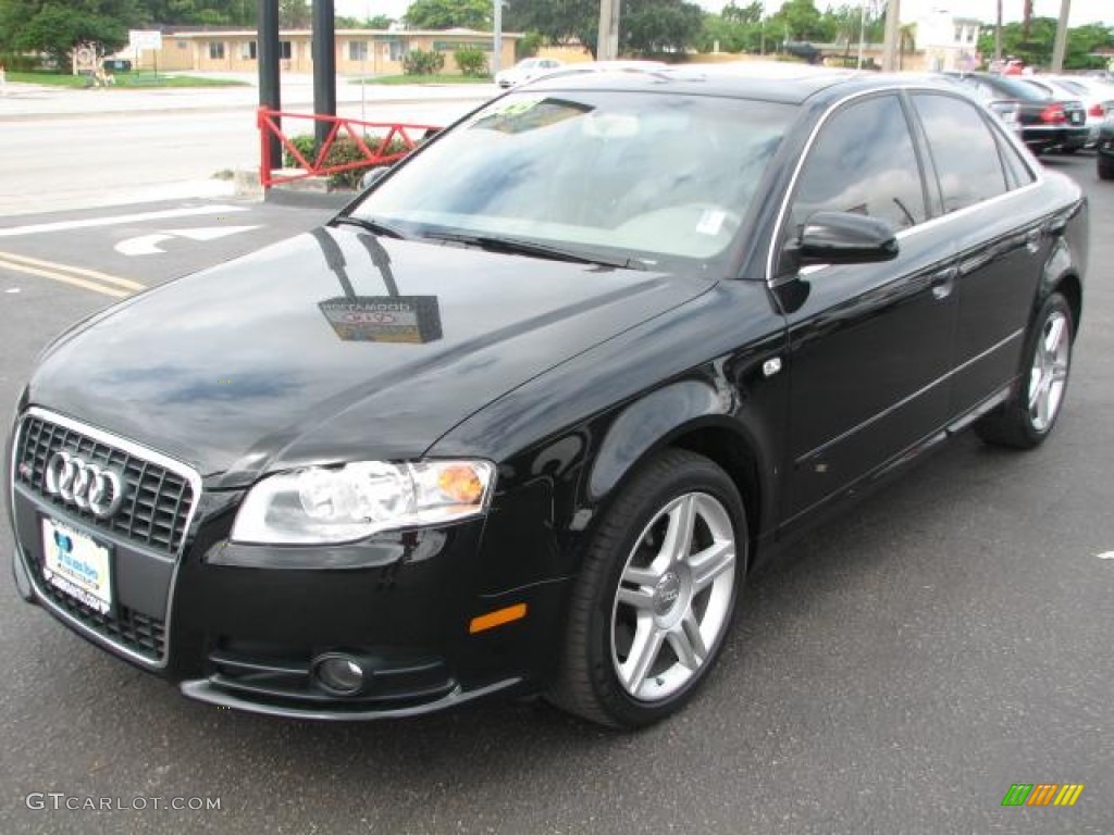 2008 A4 2.0T S-Line Sedan - Brilliant Black / Beige photo #5