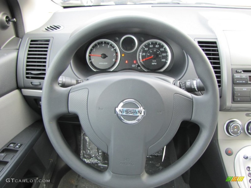 2012 Nissan Sentra 2.0 Charcoal Steering Wheel Photo #51705463