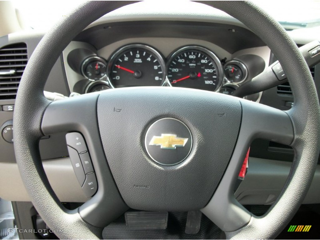 2011 Chevrolet Silverado 2500HD Regular Cab 4x4 Chassis Dark Titanium Steering Wheel Photo #51705703