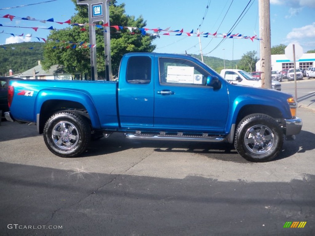 Aqua Blue Metallic 2011 Chevrolet Colorado LT Extended Cab 4x4 Exterior Photo #51706384