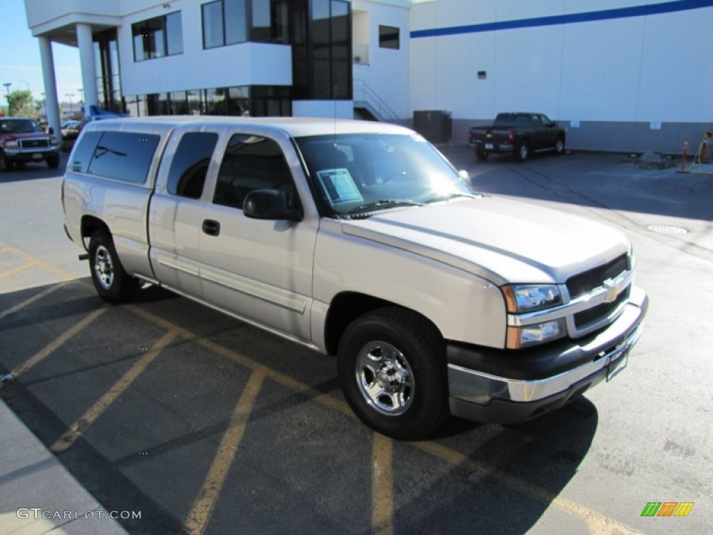 2004 Silverado 1500 LS Extended Cab - Silver Birch Metallic / Dark Charcoal photo #26