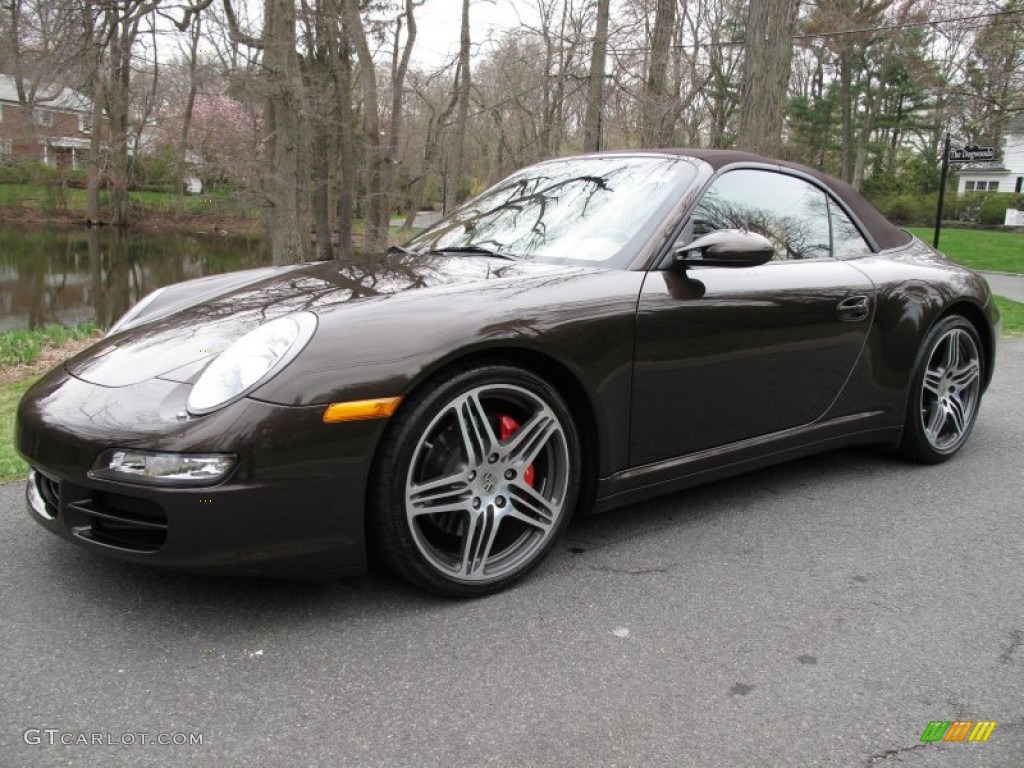 2008 911 Carrera 4S Cabriolet - Macadamia Metallic / Sand Beige photo #1