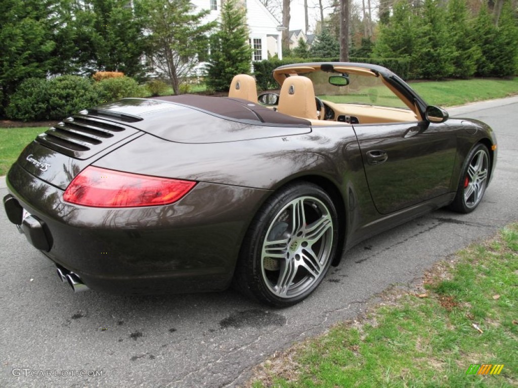 2008 911 Carrera 4S Cabriolet - Macadamia Metallic / Sand Beige photo #6