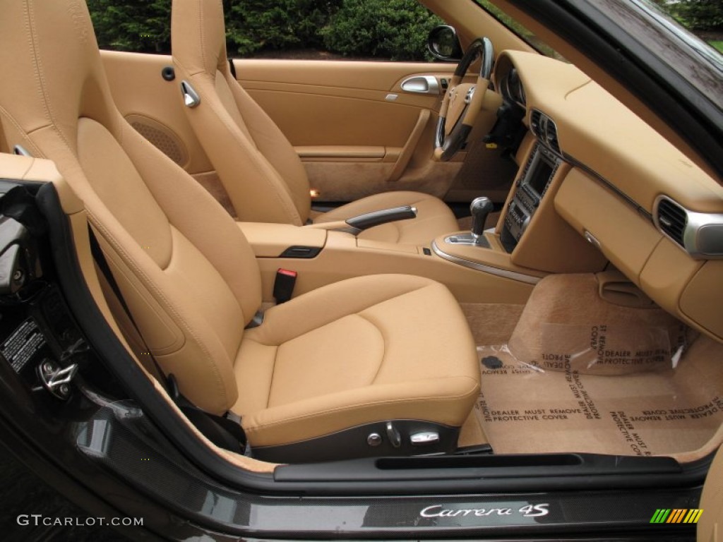 2008 911 Carrera 4S Cabriolet - Macadamia Metallic / Sand Beige photo #14