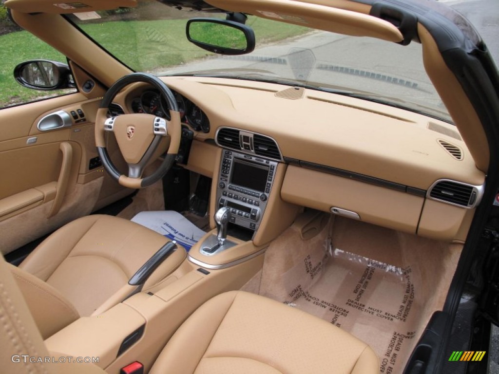 2008 911 Carrera 4S Cabriolet - Macadamia Metallic / Sand Beige photo #16