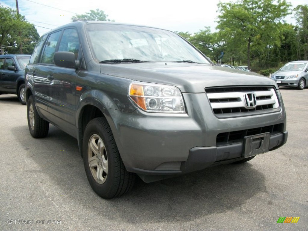 2007 Pilot LX 4WD - Nimbus Gray Metallic / Gray photo #6