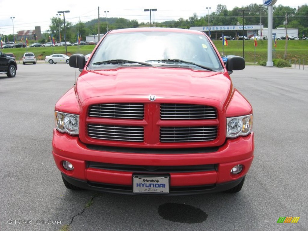 2003 Ram 1500 SLT Quad Cab 4x4 - Flame Red / Dark Slate Gray photo #3