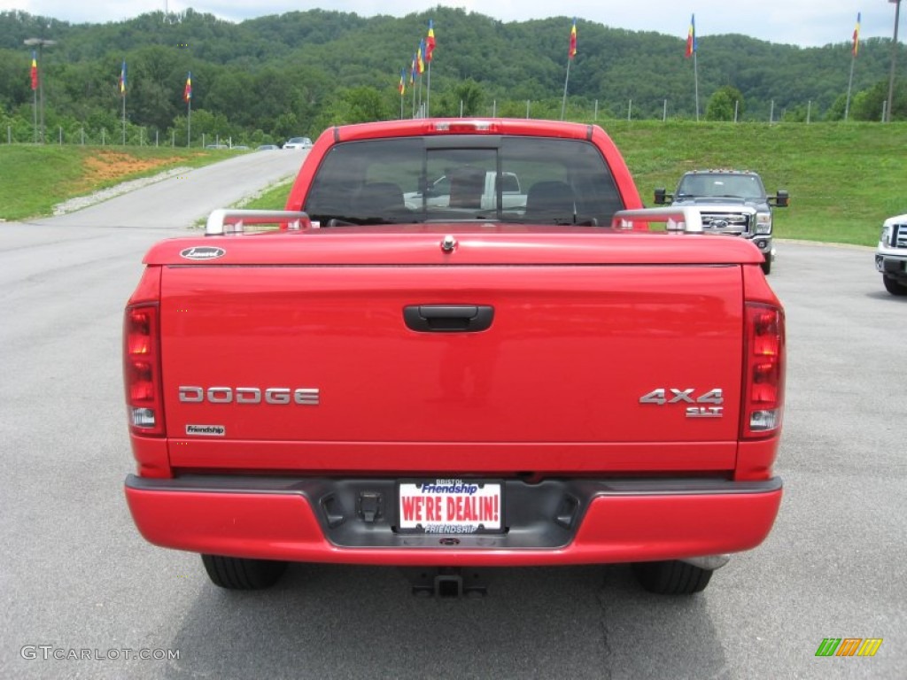 2003 Ram 1500 SLT Quad Cab 4x4 - Flame Red / Dark Slate Gray photo #7