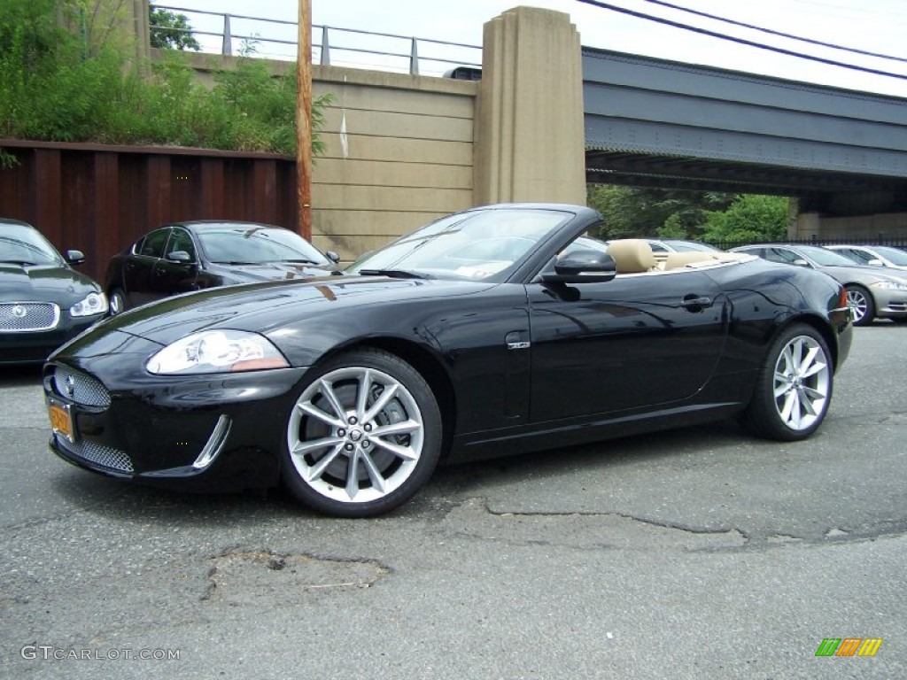 2011 XK XKR Convertible - Ebony Black / Caramel/Caramel photo #1