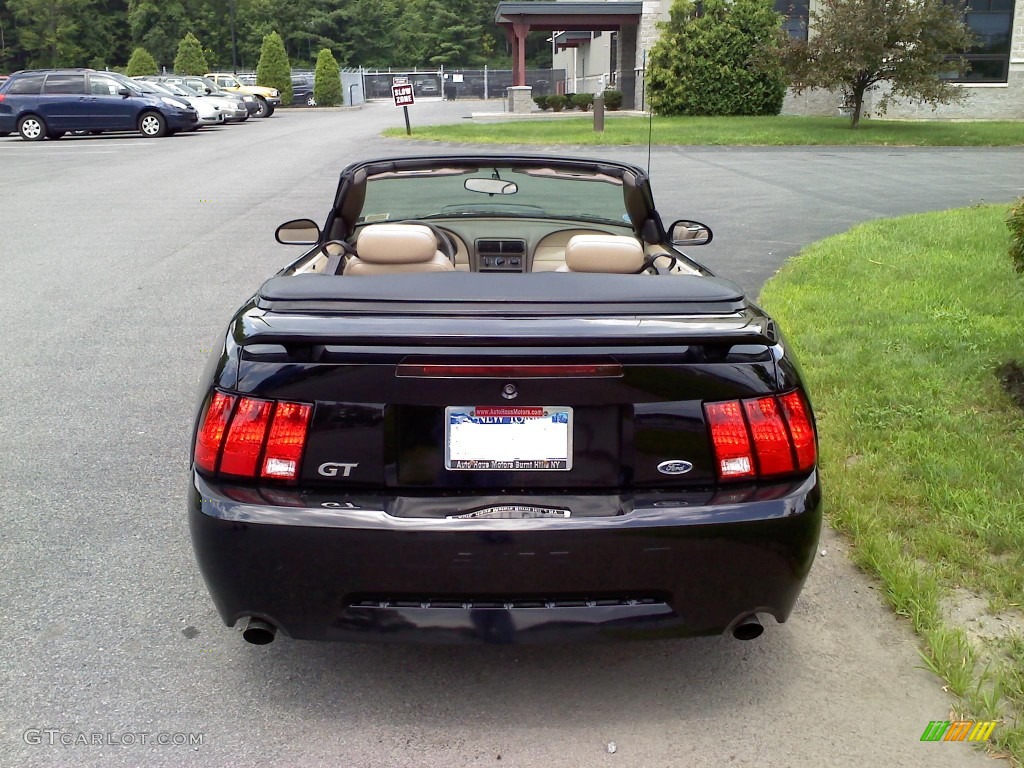 2001 Mustang GT Convertible - Black / Medium Parchment photo #5