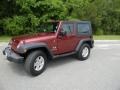 2008 Red Rock Crystal Pearl Jeep Wrangler X 4x4  photo #1