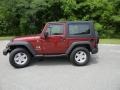 2008 Red Rock Crystal Pearl Jeep Wrangler X 4x4  photo #11