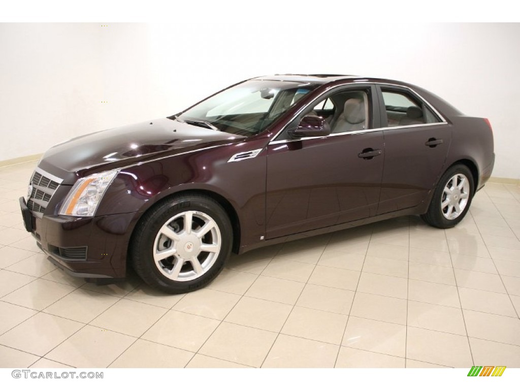 2009 CTS 4 AWD Sedan - Black Cherry / Light Titanium/Ebony photo #3