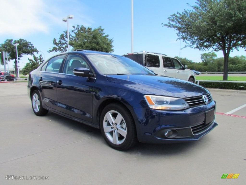 2011 Jetta TDI Sedan - Tempest Blue Metallic / Cornsilk Beige photo #7