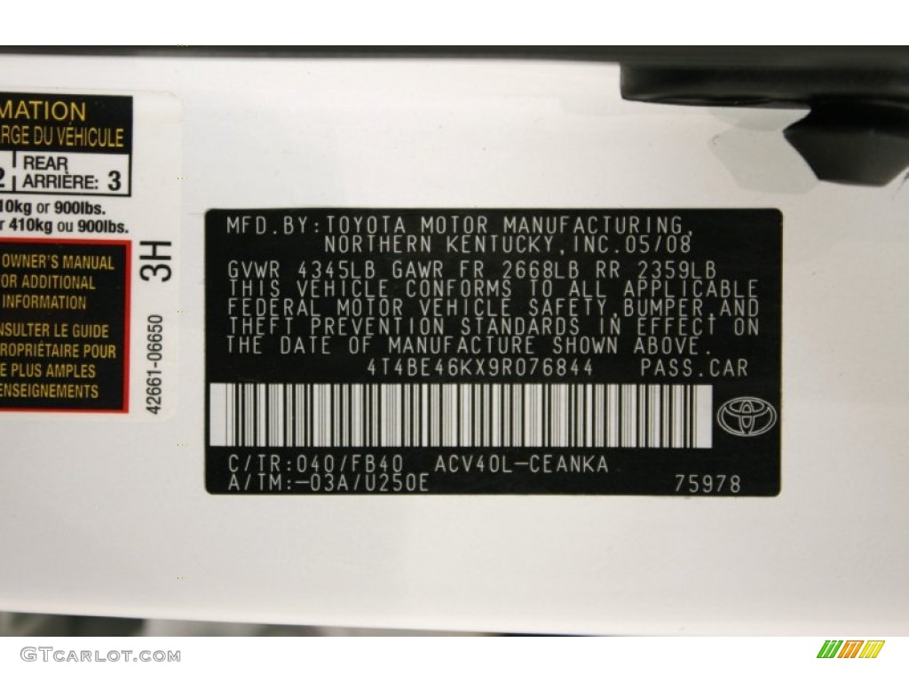 2009 Camry LE - Super White / Bisque photo #21