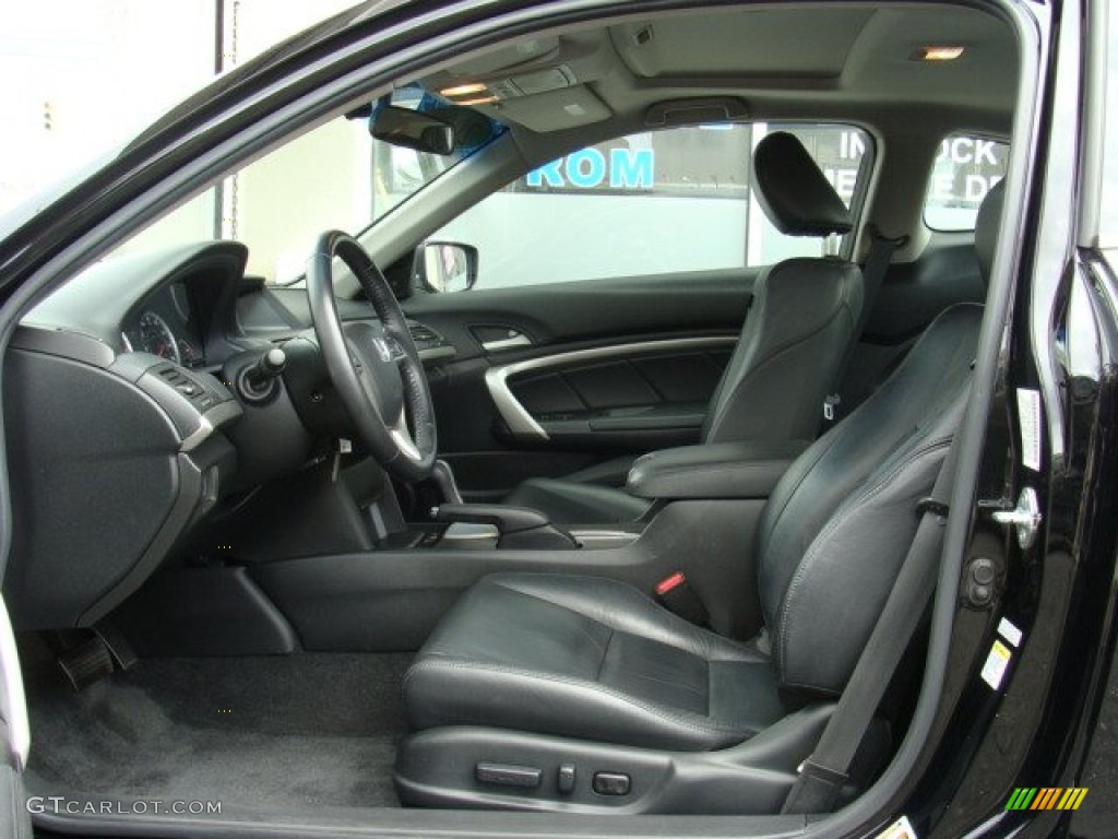 2009 Accord EX-L V6 Coupe - Crystal Black Pearl / Black photo #7