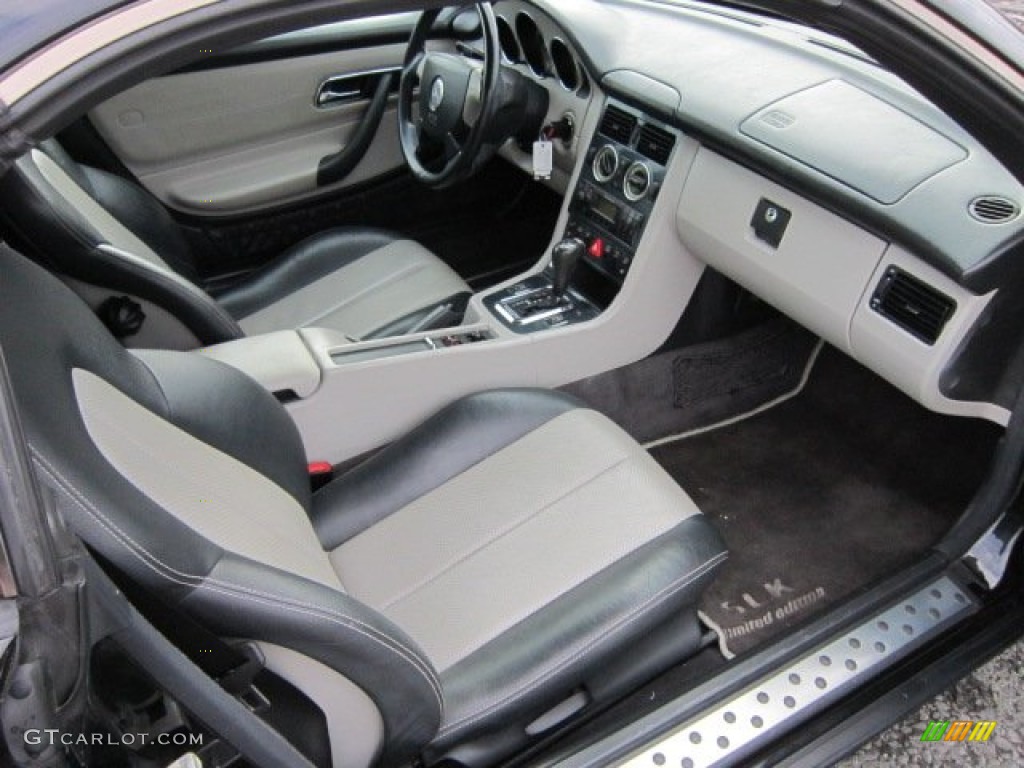 Oyster/Charcoal Interior 2000 Mercedes-Benz SLK 230 Kompressor Roadster Photo #51720655