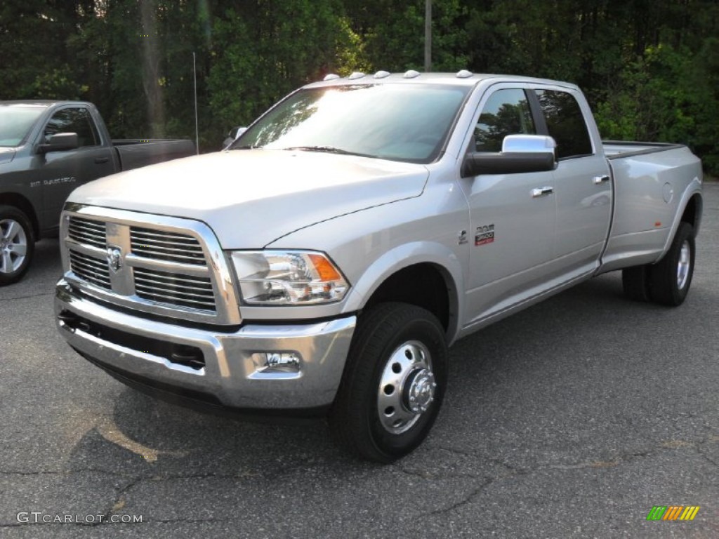2011 Ram 3500 HD Laramie Crew Cab 4x4 Dually - Bright Silver Metallic / Dark Slate Gray photo #1