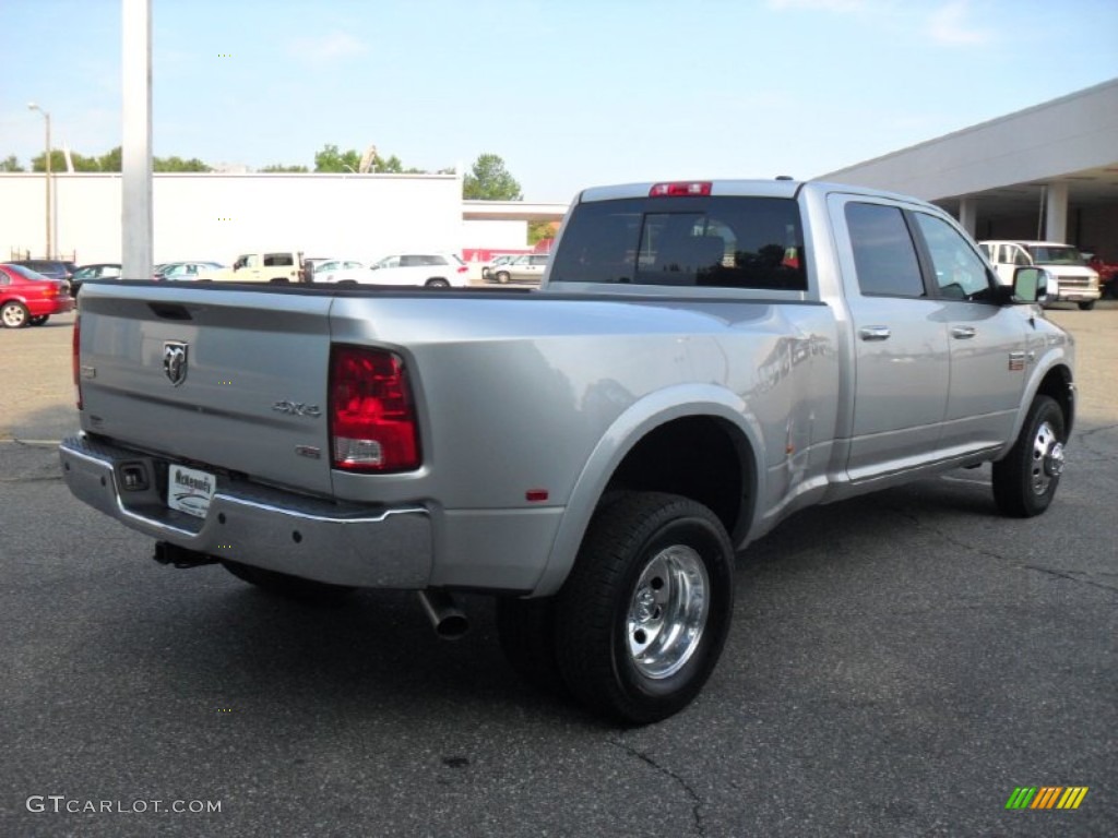 2011 Ram 3500 HD Laramie Crew Cab 4x4 Dually - Bright Silver Metallic / Dark Slate Gray photo #4